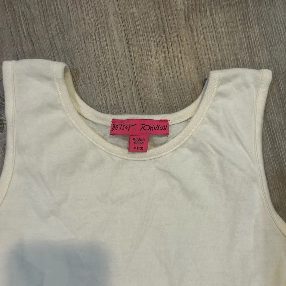 Betsey Johnson Rare Editions off white Sleeveless  Kids Dress size 10
